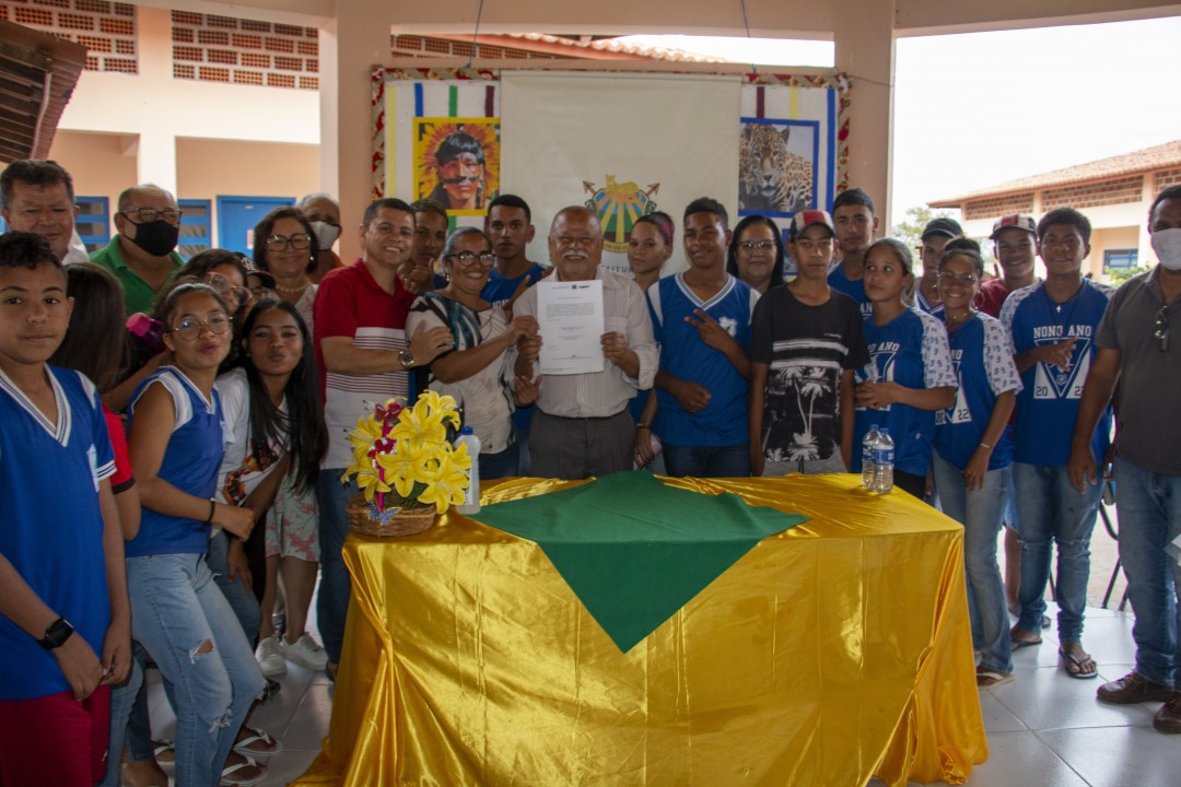Prefeito Antônio Nascimento assina ordem de serviço para construção de mais duas quadras poliesportivas nas comunidades de Jacunã e Gameleira